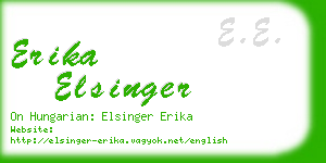 erika elsinger business card